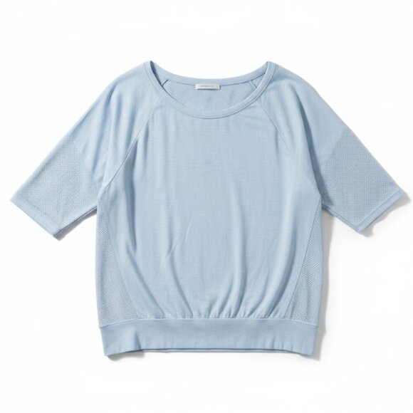 Sweaty Betty Tops - Sweaty Betty Blue Perforated Shirt Top Size Large Activewear